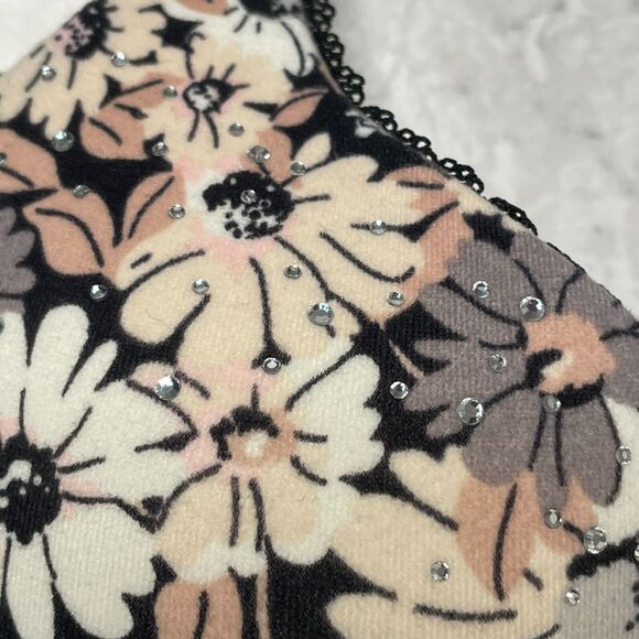 Victoria's Secret Body By Victoria Lined Perfect Coverage Floral Rhinestone Bra - Picture 5 of 13